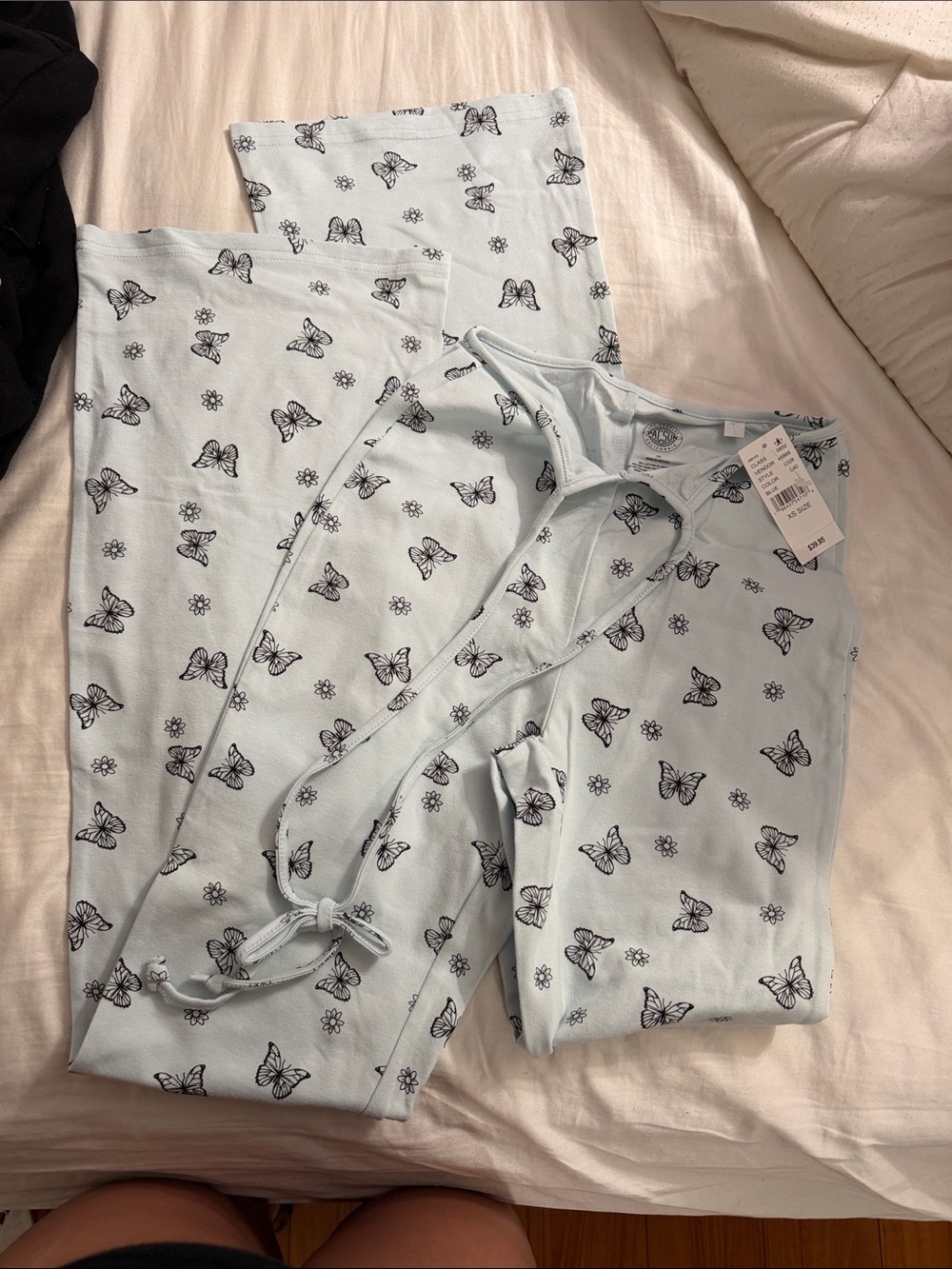 PacSun Light Blue Butterfly Flare Waist Tie XS